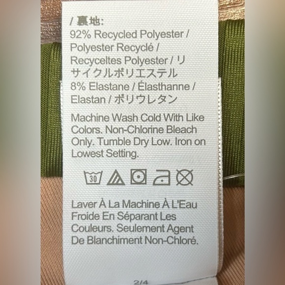 NWT J. Crew Wide-Rib High-Rise Bikini Bottom in Green with 3-Ring Belt, Small - Picture 10 of 14